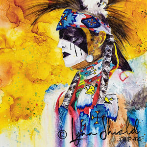 Native Spirit (set of 3) by Lynn Shield  Image: "The Brave" One of three in the "Native Spirit" series.  