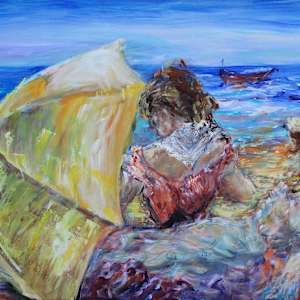 Yellow Umbrella by Rita Asfour, Image 1.