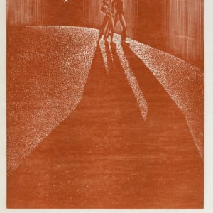 Untitled (Walking Couple), from portfolio "Woodcut Novel Prints" by Lynd Kendall Ward