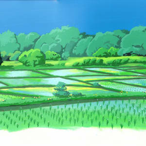 Rice field from My Neighbour Totoro by Dave Astels