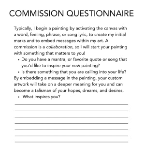 CURRENTLY ACCEPTING COMMISSIONS! by Erika Person  Image: Commission Questionnaire, page 1