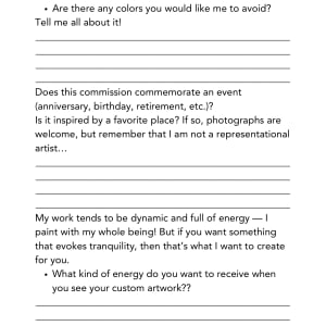 CURRENTLY ACCEPTING COMMISSIONS! by Erika Person  Image: Commission Questionnaire, page 2