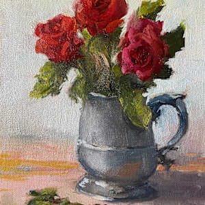 Roses In Old Pewter by Olga Hegner, Image 1.