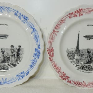 19th Century French Zeppelin Plates from the LES SPORTS Series by Creil & Montereau