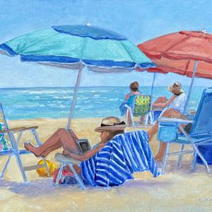 Beach Goers by Christine DAddario
