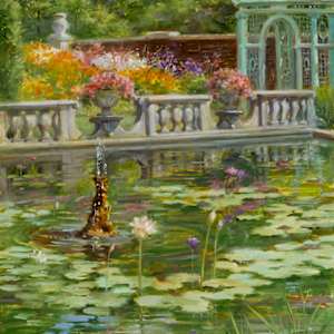 Lotus Pond at Old westbury Gardens by Denise Franzino