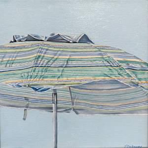 Aqua Umbrella # 1, August 14th by Jacqueline DuBarry