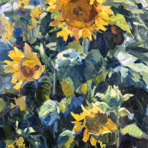 Sunflowers at afternoon by Natalia Nosyk