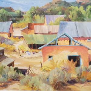 New Mexico Village by Barbara Cleary