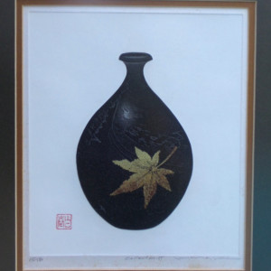 MAKI Haku Deep Embossed Japanese Wood Block Prints 3 Framed 1980's by Tristina Dietz Elmes 