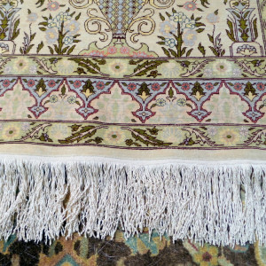 Turkish Extra Fine Silk Prayer Rug 47" x 26" by Tristina Dietz Elmes 