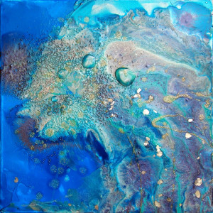 Turquoise Wave - Quad (4 panel) by Tristina Dietz Elmes 