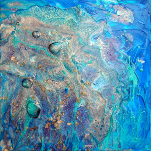 Turquoise Wave - Quad (4 panel) by Tristina Dietz Elmes 