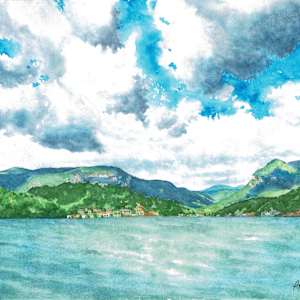 Lake Lure Cloudy Day by Pat Konicki