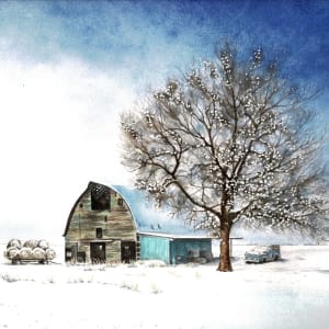 Winter Hay Barn by Pat Konicki