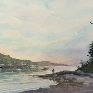 Northeast Harbor Sunset by Rick Osann Art