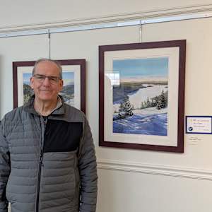 Clear and Crisp by Rick Osann Art  Image: "Clear and Crisp" wins Best Watercolor in the Bangor Art Society 2025 Juried Show!