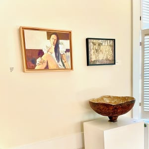 Vessel for Origin Stories by Jennifer K Brown  Image: On exhibit at The Cultural Center at Rocky Neck, Gloucester, MA
