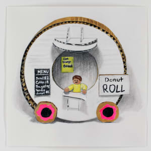 Donut Roll: A Drawing of a Sculpture by USN Student, Ade, '28 by Melodie Provenzano 