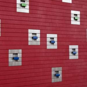 Staples VIII by Carlo Marcucci  Image: Staples VIII
Carlo Marcucci, 2014
Staples, enamel, clips on panel, 25” x 49" x 3”