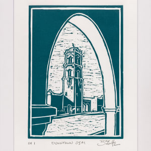 "Downtown Ojai" Linocut #1 by Dan Schultz Fine Art 