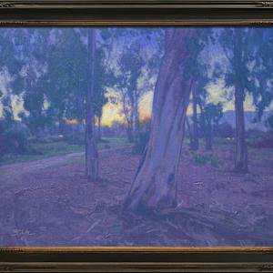 "Eucalyptus Twilight" by Dan Schultz  Image: Frame dimensions: 19.5" x 23.5"