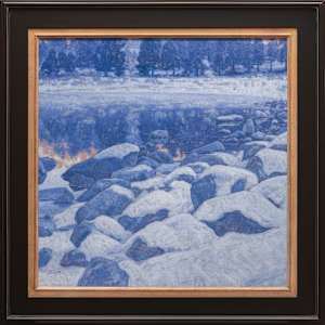"Frozen Reflections" by Dan Schultz  Image: Frame dimensions: 31" x 31"