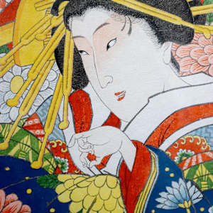 花魁と菊花 by Shisamu Iwase 