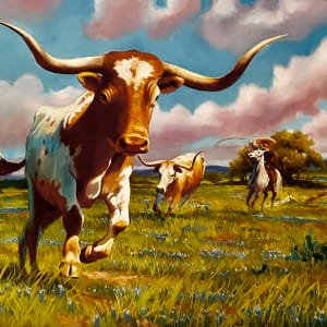 Longhorn Strays by Robert J Wilkens