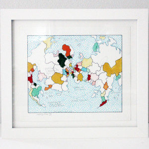 World Map II Detritus by Lordy Rodriguez