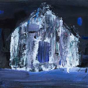 White House Along Highway by Hugh Martin