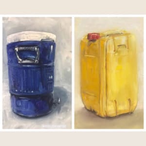 African Jerry Can by Lois Keller  Image: How we carry water, a reflection of privilege.