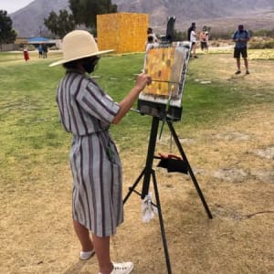 Slow Art viewing of The Wishing Well by Clotti by Lois Keller 