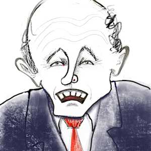 Digital Drawings of the Impeachment Trial of Donald Trump by Lois Keller 