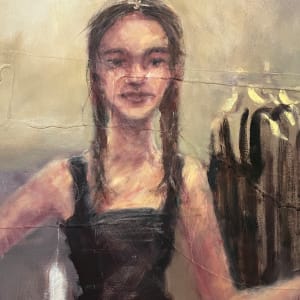 The Fitting Room by Lois Keller  Image: Detail of portrait