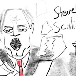 Digital Drawings of the Impeachment Trial of Donald Trump by Lois Keller 