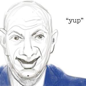 Digital Drawings of the Impeachment Trial of Donald Trump by Lois Keller 