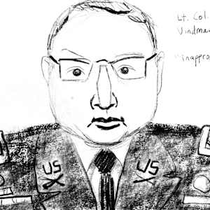 Digital Drawings of the Impeachment Trial of Donald Trump by Lois Keller 