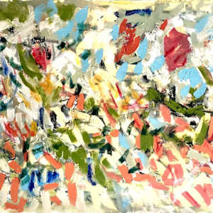 Pieces of Sky, acrylic on paper, 15”x22” 2021 by Billie Bourgeois