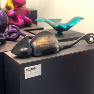 #Cham by Misha Libertee  Image: Plated with thermochromic paint and changes color
according to a surrounding temperature