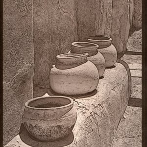 Four Clay Pots 1/10 by Ana Laura Gonzalez