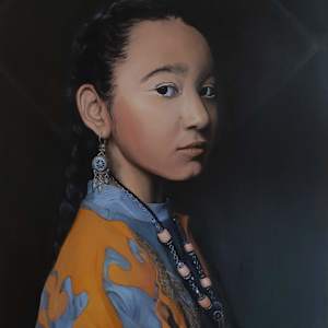 Portrait Study: Young Woman in Yellow by Attila Vidács