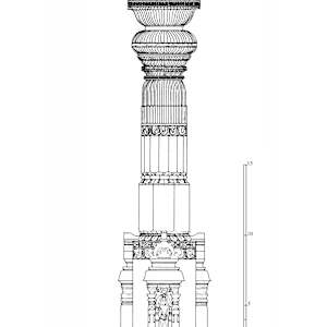 4. Monolithic Column at Indra Sabha Cave by Ellora Caves, Aurangabad, Maharashtra, India, Image 2.