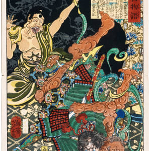 Toki Daishirō Fighting a Demon by Tsukioka Yoshitoshi