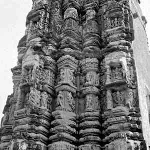 Bhand Deul Jain Temple with Wall Elevation Detail by Arang, Chhattisgarh, India 