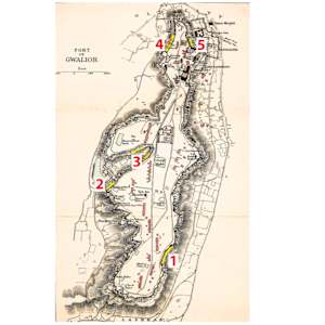 Plan of Gwalior Caves