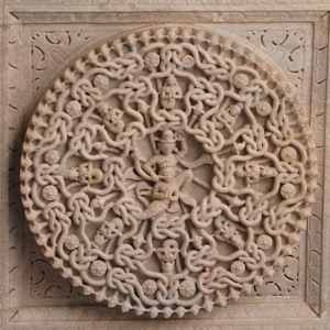 A Carved Ceiling, Southern Pillared Hall, Dharna Vihar by Ranakpur, Rajasthan