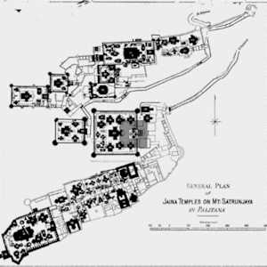 General Plan of Jain temples on Mount Shatrunjaya by Palitana, Gujarat