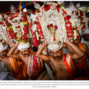 A Procession of Sacred Jain Images by Shravanabelagola, Karnataka