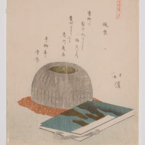 A Pair of Tweezers with a Book and a Brazier by Totoya Hokkei